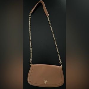 Tory Burch tan leather crossbody bag